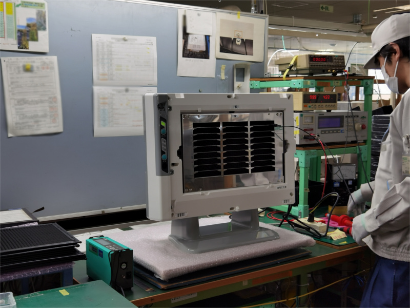 アンデス電気　空気清浄機バイオミクロンBM-H101A　製造工場レポート　動作確認作業